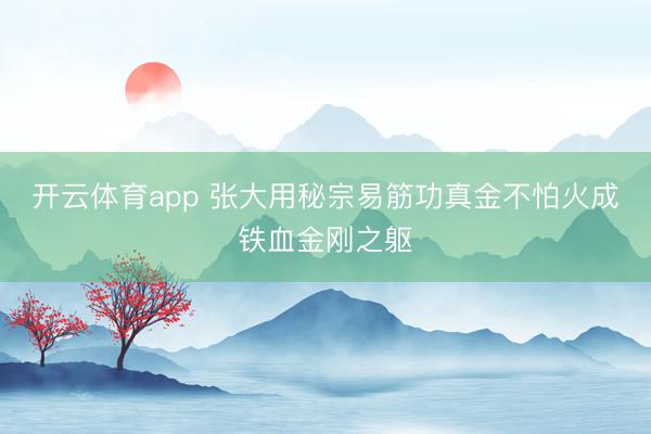 开云体育app 张大用秘宗易筋功真金不怕火成铁血金刚之躯