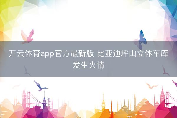 开云体育app官方最新版 比亚迪坪山立体车库发生火情