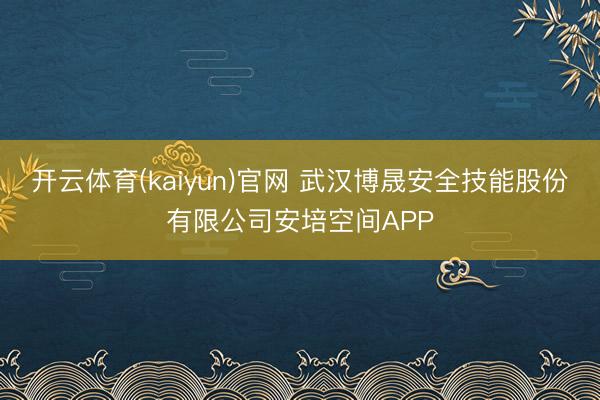 开云体育(kaiyun)官网 武汉博晟安全技能股份有限公司安培空间APP
