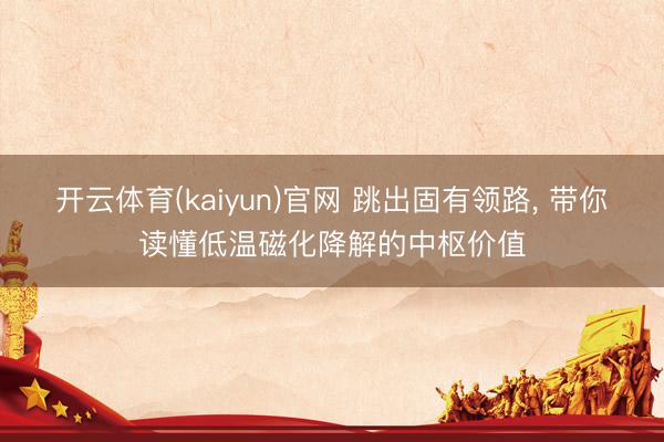 开云体育(kaiyun)官网 跳出固有领路, 带你读懂低温磁化降解的中枢价值